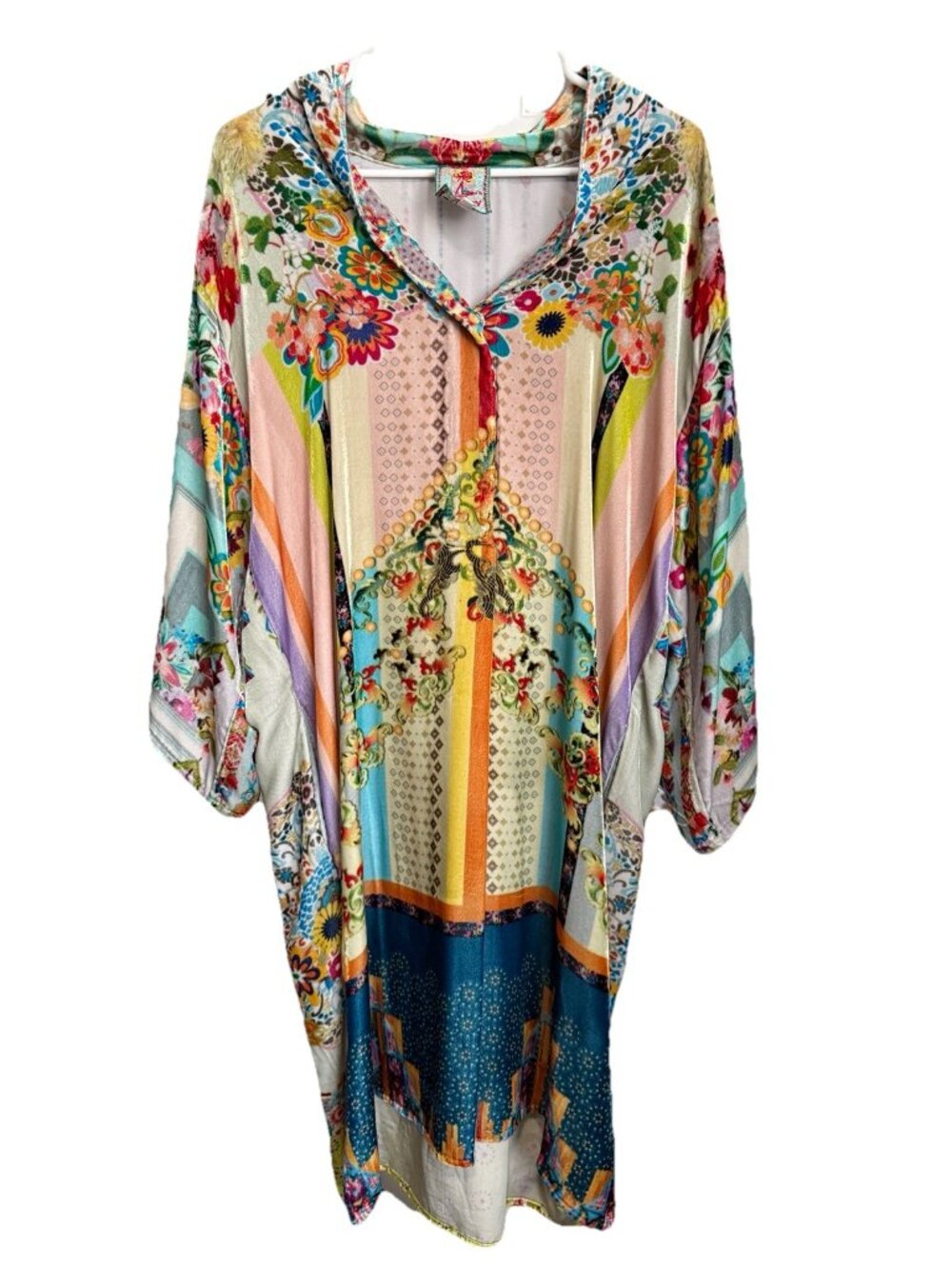 Johnny Was Velvet Medium Boho Style Dress HTF Rare